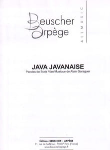 Partition de la chanson : Java Javanaise     Edition tardive   