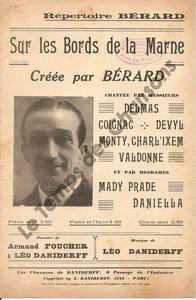 Partition de la chanson : Sur les bords de la Marne . Bérard - Daniderff Léo - Daniderff,Foucher Armand
