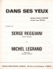 Partition de la chanson : Dans ses yeux        . Reggiani Serge - Legrand Michel - Dréjac Jean