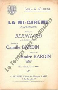 Partition de la chanson : Mi-carême (La)       Chansonnette 