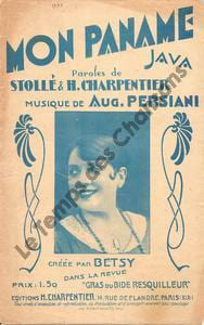 Partition de la chanson : Mon Paname