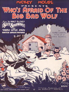 Partition de la chanson : Who's afraid of the big bad wolf ? Trois petits cochons (Les)