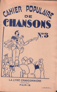 Partition de la chanson : Cahier Populaire de chansons n°3 Fascicule de 6 chansons : - La chevauchée de Jeanne - Sur la route de Suresne - Le couteau - Quand les lilas refleuriront - Au son des cloches - Le mouchoir rouge de Cholet       