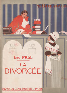 Partition de la chanson : Divorcée (La) Partition complète de l'opérette en trois actes adaptation française de Maurice Vaucaire de 146 pages     Divorcée (La)  Apollo Théâtre (L')