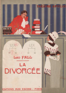 Partition de la chanson : Divorcée (La) Partition complète de l'opérette en trois actes adaptation française de Maurice Vaucaire de 146 pages Divorcée (La) Apollo Théâtre (L')