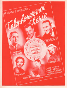 Partition de la chanson : Téléphonez-moi chérie