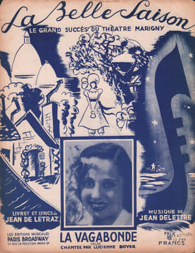 Partition de la chanson : Vagabonde (La)      Belle saison (La)  Marigny. Boyer Lucienne - Delettre Jean - de Letraz Jean
