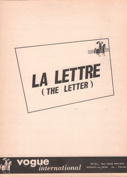 Partition de la chanson : Lettre (La) The letter . - Wayne Carson - Buggy Vline,Wayne Carson