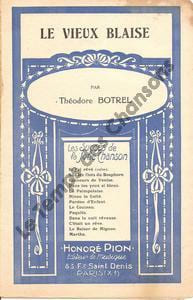 Partition de la chanson : Vieux Blaise (Le) Extraite des chansons de Bretagne