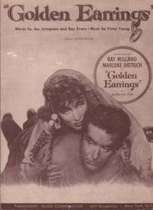 Partition de la chanson : Golden Earrings Golden Earrings ( Les Anneaux d'or )