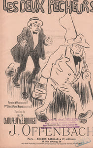 Partition de la chanson : Deux pêcheurs (Les) Bouffonnerie musicale de 11 pages Le lever du soleil Bouffonnerie