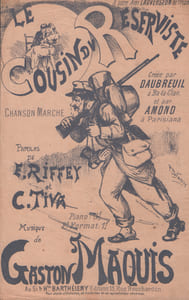 Partition de la chanson : Cousin du Réserviste (Le)       Chanson marche Parisiana,Bataclan