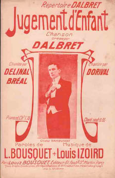 Partition de la chanson : Jugement d'enfant . Dalbret - Izoird L. - Bousquet Louis