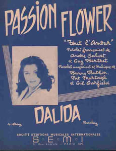 Partition de la chanson : Passion flower  Tout l'amour      