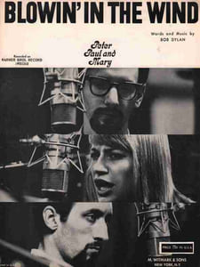 Partition de la chanson : Blowin' in the wind