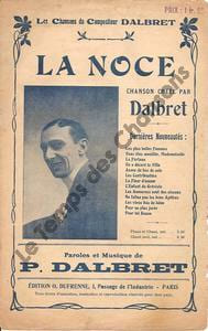 Partition de la chanson : Noce (La) Chanson réaliste