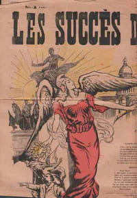 Partition de la chanson : Succès des Concerts Parisiens (Les) Les nouvelles chansons pour 1923 Placard de chansons, Titres :- Paris ! - Mais l'amour est venu me chercher - Réponse à la sérénade - Comment vivre sans amour - Jazz-Band Partout - Lison-Lisette - Les femmes rendent les hommes fous - Pourquoi me fais-tu pleurer - La Madelon de la Victoire - Billets fous - Le plus joli rêve - Le bonheur de s'aimer - Pour ma blonde 86 cm de hauteur , 60 cm de largeur