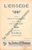 Partition de la chanson : Obsédé (L')       Poésie Théâtre de l'Odéon. Damia - Daniderff Léo - De Fleurigny Henry