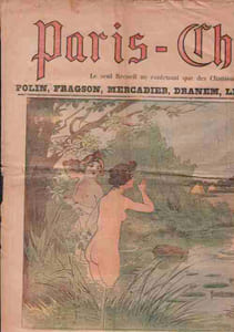 Partition de la chanson : Paris - Chansons , la baignade interrompue Placard, 7e année numéro 13, le seul Recueil en France ne contenant aucune Parodie, mais rien que les Créations nouvelles de Polin, Fragson, Mercadier, Dranem, Lejal, Yvette Guilbert, Méaly, Paulette Darty, etc -Marjolaine - Regrets d'amants - L'enfant du cordonnier - sans la femme - Roule-roule - ça vous fait quéqu'chose - Adieu d'amants - Petits chagrins et grandes peines - Boudeuse - Pour elle - La valse des pierreuses - Frou-frou - Marche des cambrioleurs - Hauteur : 88 cm - Largeur : 60 cm Manque sur 1 cm (derrière le pompier)Adhésif un peu partout au dos Théâtre des Variétés,Eldorado,Scala,Petit Casino,Parisiana