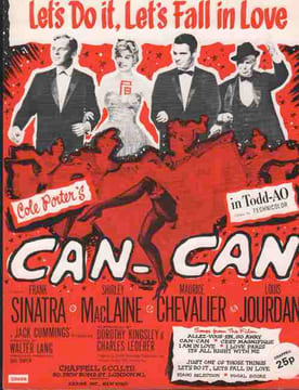Partition de la chanson : Let's do it, let's fall in love Partition édition originale pour piano et chant du film américain " Can-Can " Avec Frank ...