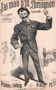 Partition de la chanson : J'ai mon p'tit Lumignon A notre ami Fernand Kelm de la Pépinière Scala,Concert Parisien