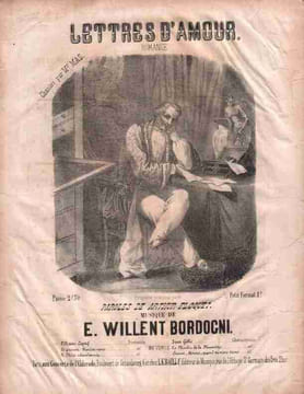 Partition de la chanson : Lettres d'amour Scotch à l'intérieur Romance . - Bordogni E. Willent - Floquet Arthur