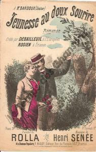 Partition de la chanson : Jeunesse au doux sourire       Romance Européen (L'). Debailleul Mr.,Rosien - Senée Henri - Rolla
