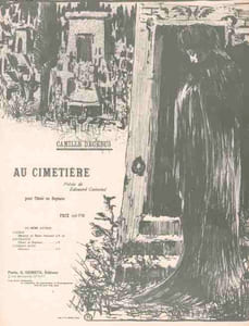 Partition de la chanson : Au cimetière Pour Ténor ou Soprano
