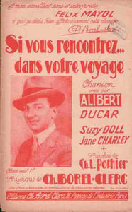 Partition de la chanson : Si vous rencontrez ... dans votre voyage        