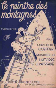 Partition de la chanson : Peintre des montagnes (Le)        