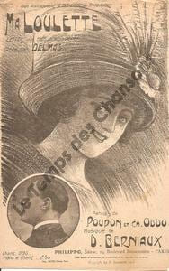 Partition de la chanson : Ma loulette        . Delmas - Berniaux Désiré - Poupon Henri,Oddo Ch.