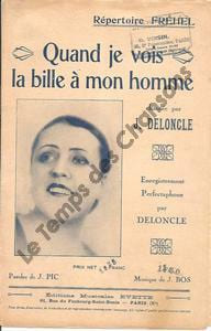 Partition de la chanson : Quand je vois la bille à mon homme