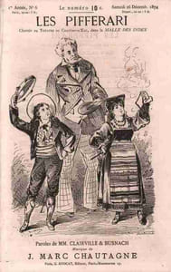 Partition de la chanson : Pifferari (Les) Première année de la collection ” La chanson du jour ” paraissant tous les samedis Malle des Indes (La) Théâtre du Chateau d'Eau