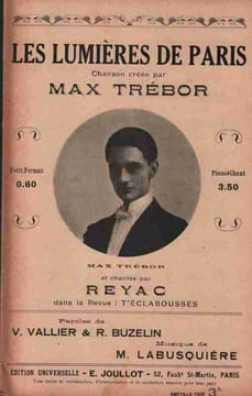 Partition de la chanson : Lumières de Paris (Les) T'éclabousses . Trébor Max,Reyac - Labusquière Marcel - Vallier Victor,Buzelin René