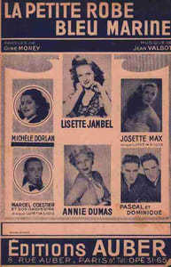 Partition de la chanson : Petite robe bleu marine (La)
