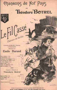 Partition de la chanson : Fil cassé (Le) Chansons de Not’Pays, Chanson de veillée
