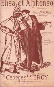 Partition de la chanson : Elisa et Alphonso       Chansonnette Moulin Rouge,Gaîté Rochechouart