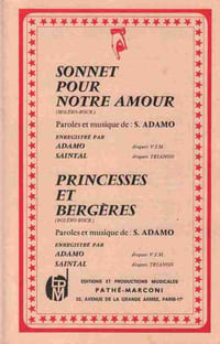 Partition de la chanson : Sonnet pour notre amour / Princesses et bergères Partition orchestration 2 titres