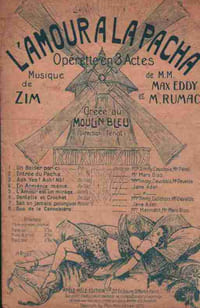 Partition de la chanson : En Arménie, ménie ... Amour à la pacha (L') Moulin Bleu