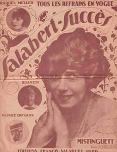 Partition de la chanson : Tous les refrains en vogue Salabert-Succès Recueil publicitaire de l'édition Salabert contenant les titres suivant : - Criollita - On trouv' ça tout naturel - Fleurs d'amour - Quand on aime, on a toujours vingt ans Au dos, les refrains en vogues : La Belotte / Marcheta / Oh ! Mademoiselle / Fleurs d'amour / Ce n'est pas la même chose / Dit' moi M'sieur Chevalier Dimension : 27 X 34,5