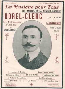 Partition de la chanson : Musique pour tous, Borel-Clerc Musique pour tous est une revue mensuelle, celle-ci est le numéro 42 de la quatrième année :- Le Kic-King (avec théorie danse) - Quand l'amour chante - La Diabolette - Puisque je t'aime - Madame Chrysanthème - Les Baisers - La Reine d'amour - Amour de trottin - La France qui passe - Ah ! quand on aime Manque dos de couverture