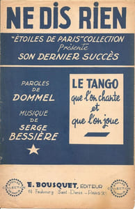 Partition de la chanson : Ne dis rien