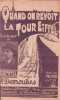 Partition de la chanson : Quand on revoit la Tour Eiffel Second titre &agrave; l'int&eacute;rieur " Ah ! Musolinetta ! "       . Dommel - Desmoulins R. - ...