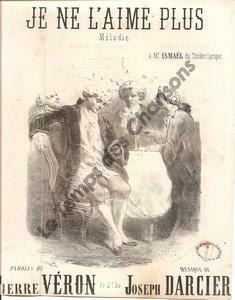 Partition de la chanson : Je ne l'aime plus        