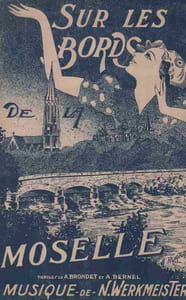 Partition de la chanson : Sur les bords de la Moselle