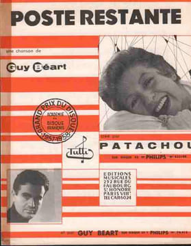 Partition de la chanson : Poste restante Adhésif sur la tranche . Patachou,Béart Guy - Béart Guy - Béart Guy