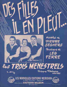 Partition de la chanson : Des filles il en pleut ...