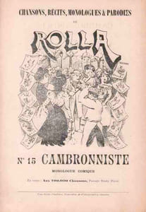 Partition de la chanson : Cambronniste ! Dans la collection " Chansons, récits, monologues et parodies " numéro 15      Monologue comique 