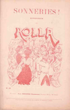Partition de la chanson : Sonneries ! Numéro 20 de la série Monologue . - - Mordacq Charles Henri dit Rolla