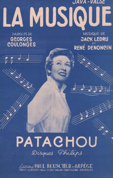Partition de la chanson : Musique (La) . Patachou - Denoncin René,Ledru Jack - Coulonges Georges